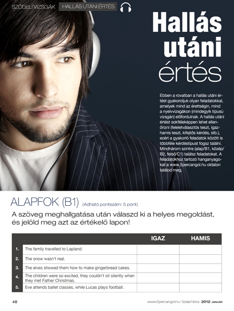 2012 január listening