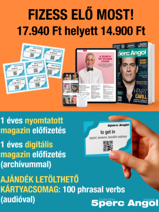 5 PERC ANGOL ELŐFIZETÉS