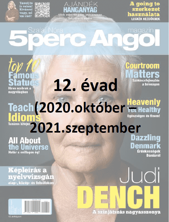 5 Perc Angol Magazin: 12. évad (2020. október – 2021. szeptember)