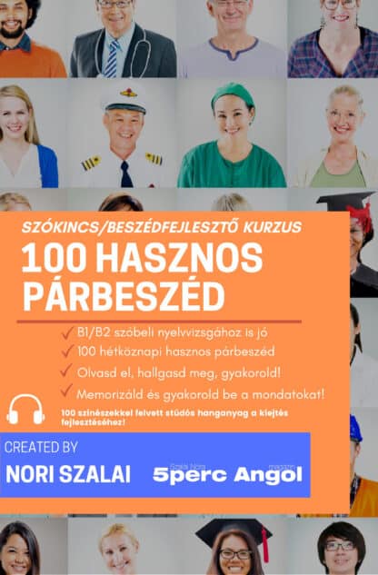 100 hasznos angol párbeszéd  - ONLINE KURZUS 100 mini lecke