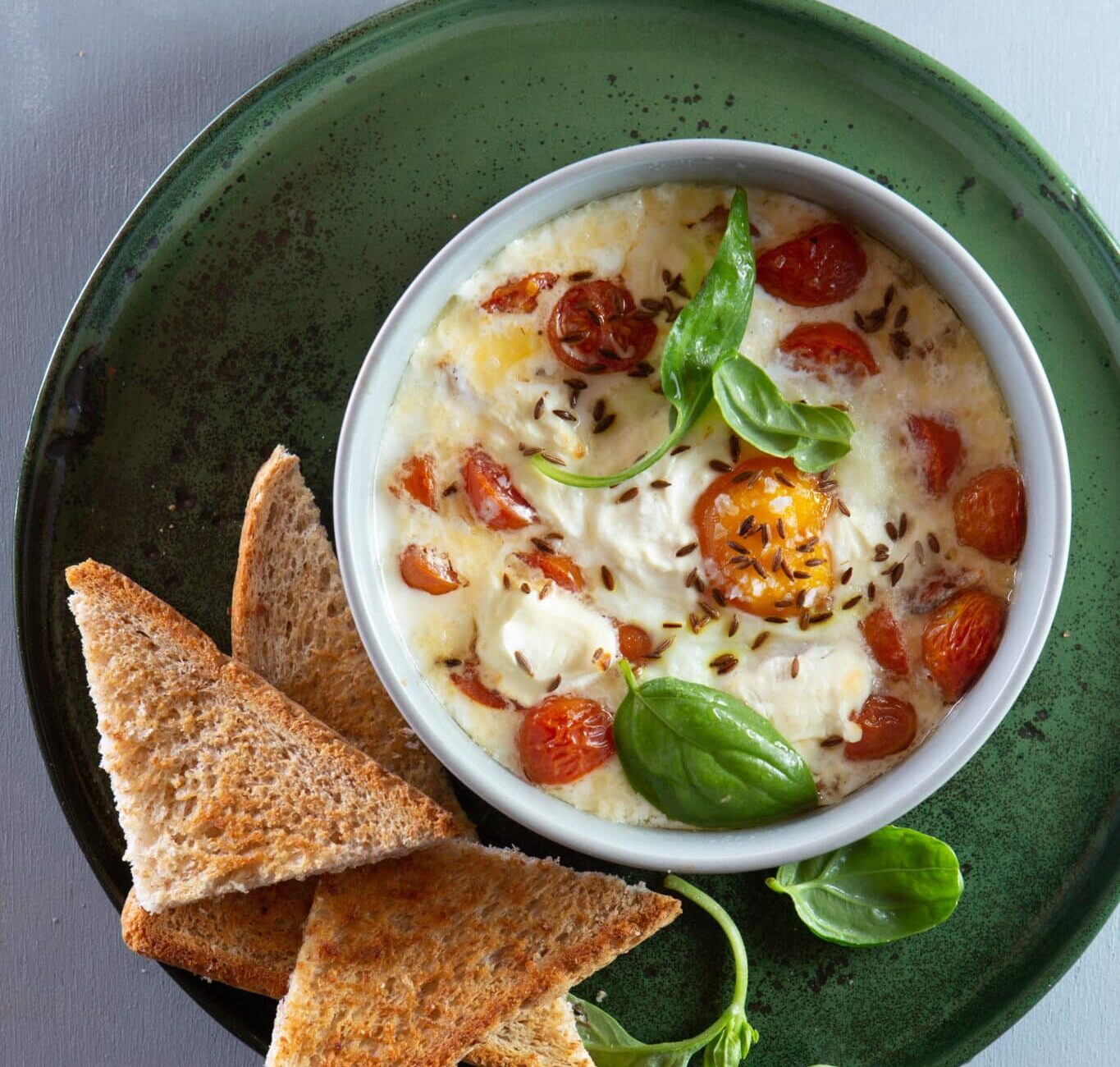 Cottage Cheese and Roasted Tomato Egg Bowls 1