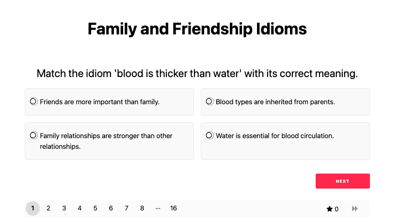 friendship idioms 