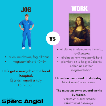 Work VS Job - mikor melyik a helyes? 3